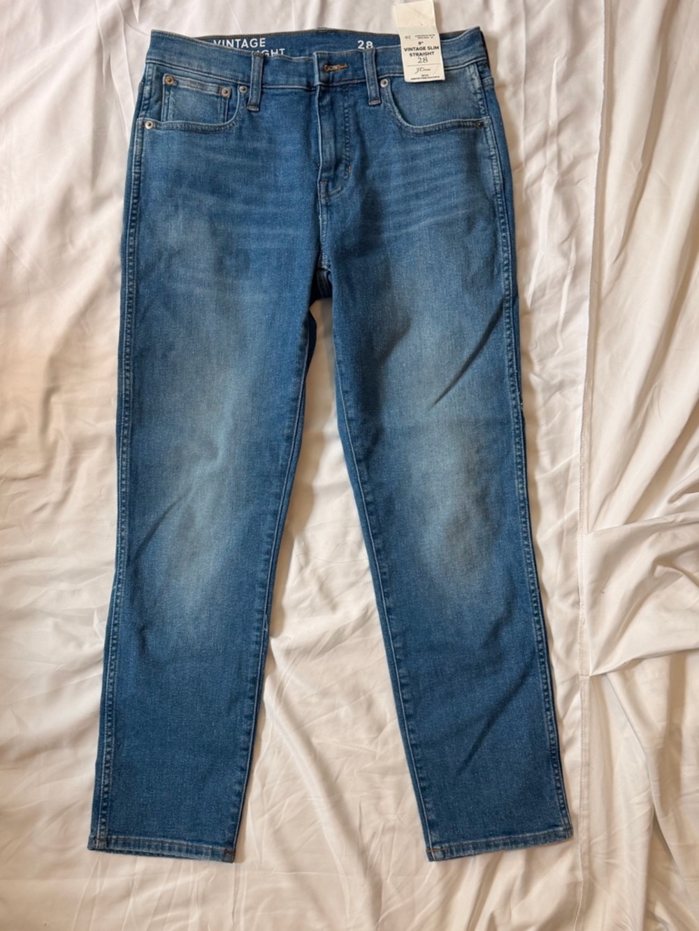 J. Crew Slim Straight Vintage Blue Jeans